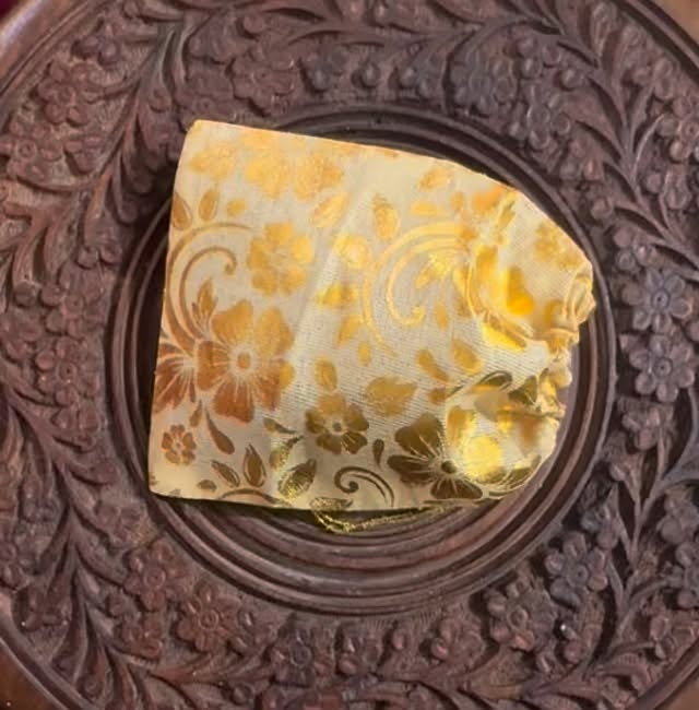 Yellow Brocade Banana Clip