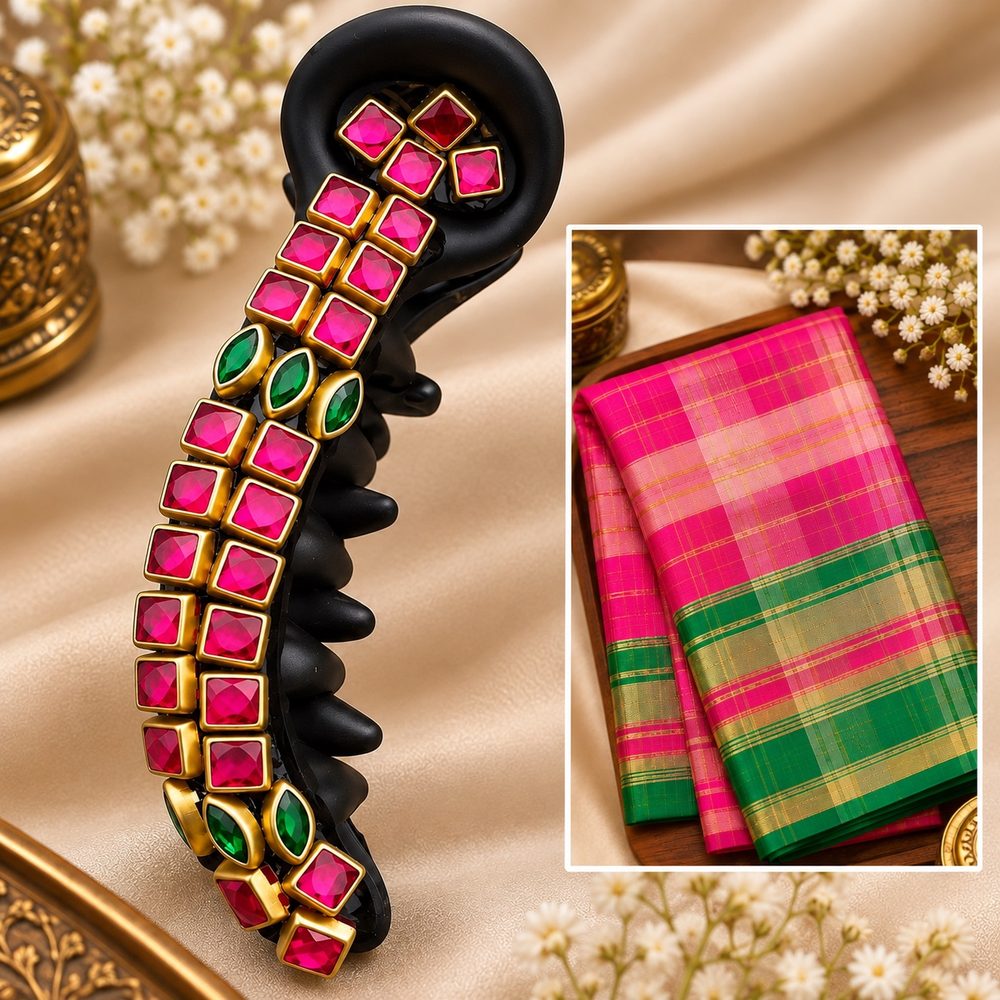 Rani pink and green checked
